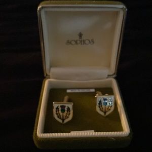 Sophos Made in England Thistle Cufflinks